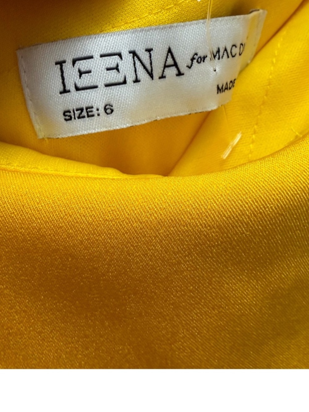 MacDuggal 🌹Yellow One-Shoulder Ruffle Mini Dress - Picture 2 of 9